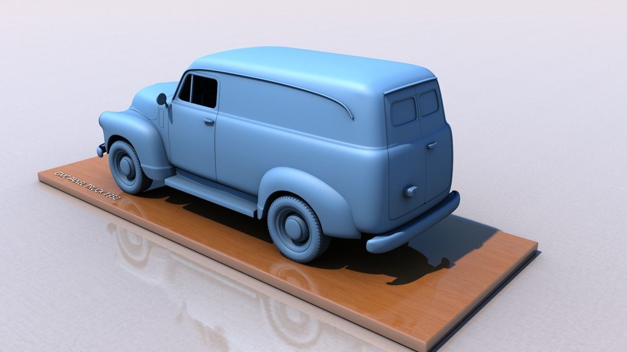 GMC PANEL TRUCK 1952 3D print model_1