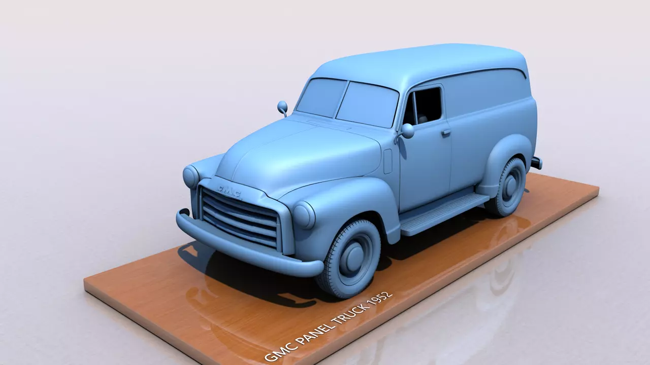 GMC PANEL TRUCK 1952 3D print model_0