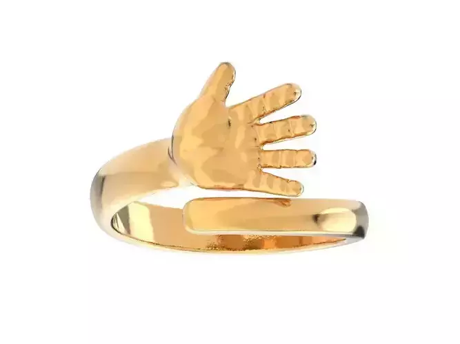 3D Model of baby hand shaped ring for mothers and pregnant women