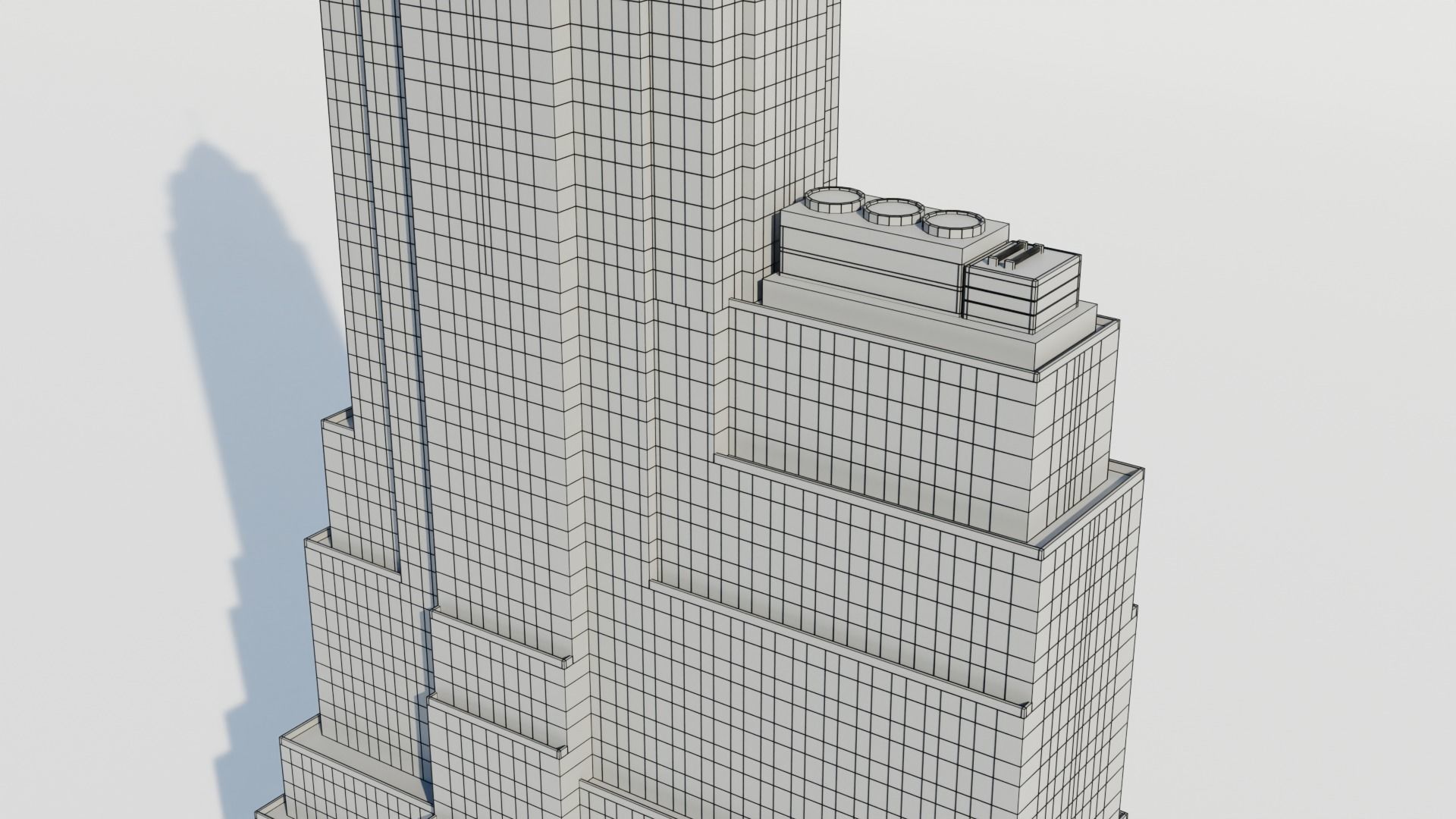 NYC 70 Pine Street Building Low-poly 3D model_12