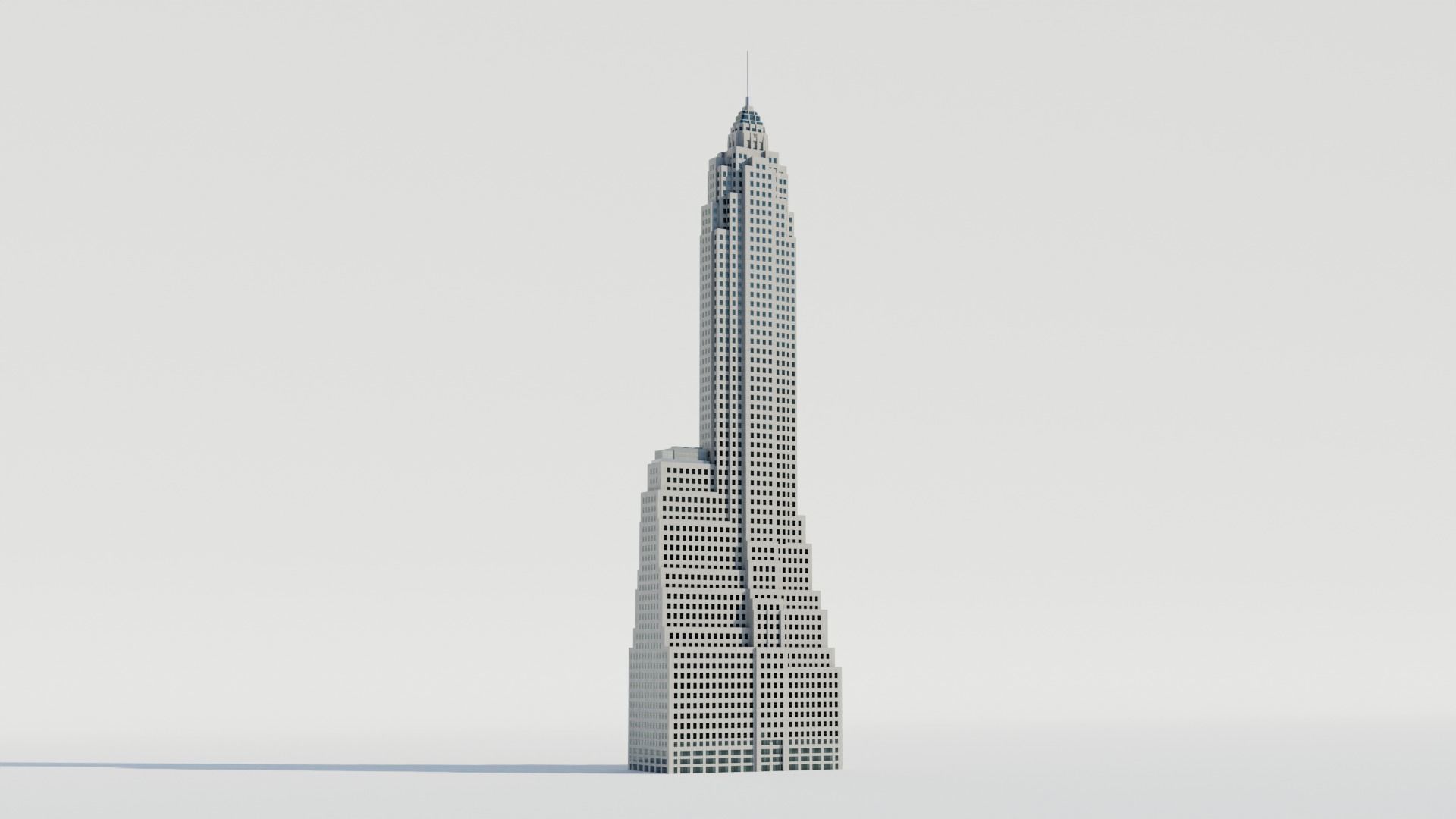 NYC 70 Pine Street Building Low-poly 3D model_6