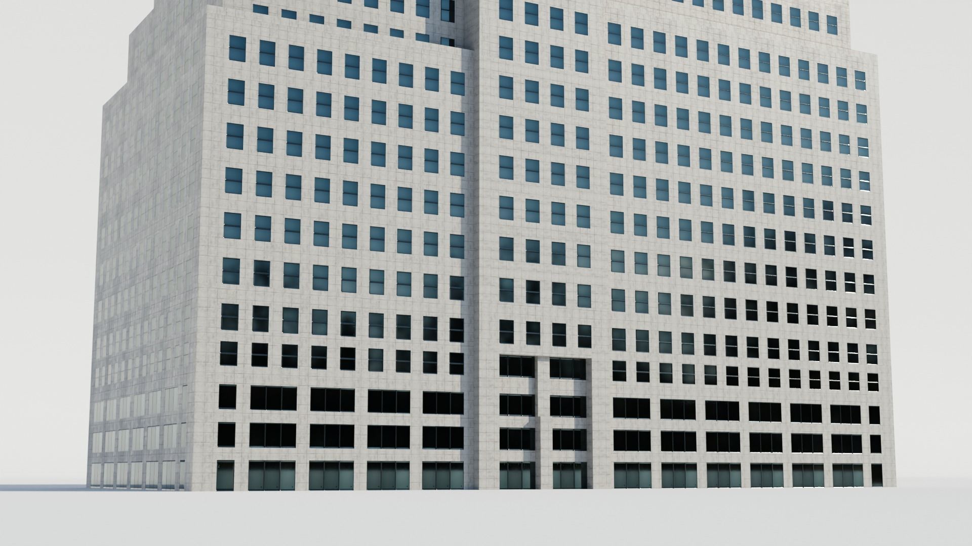 NYC 70 Pine Street Building Low-poly 3D model_8