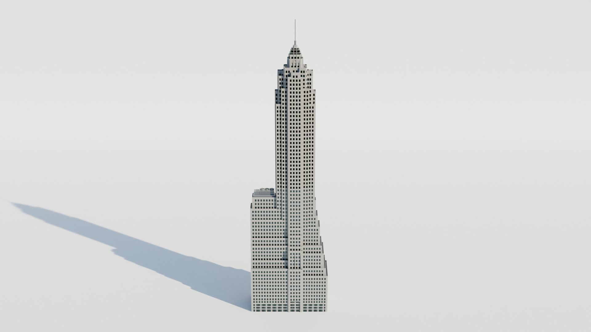 NYC 70 Pine Street Building Low-poly 3D model_5