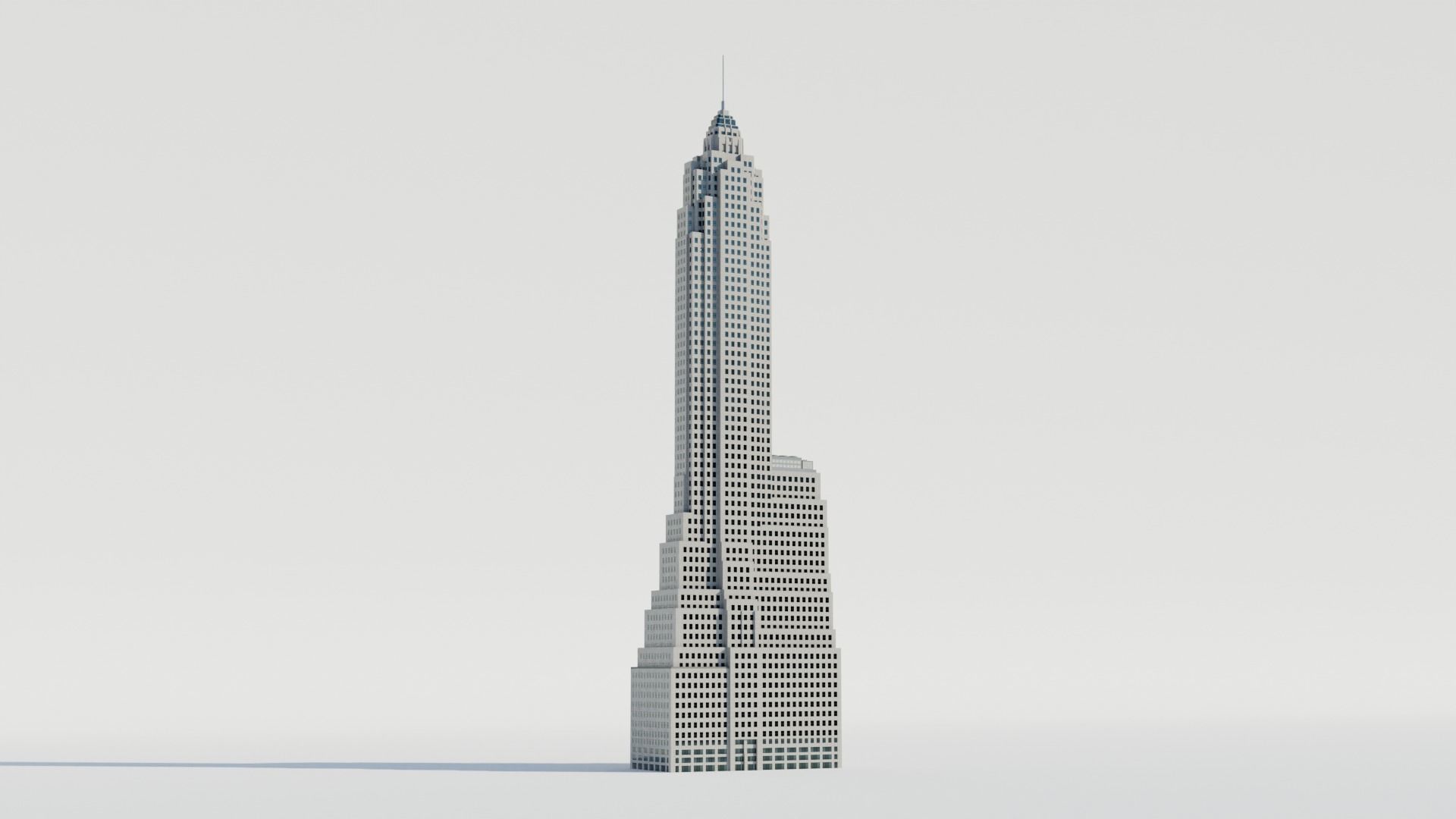 NYC 70 Pine Street Building Low-poly 3D model_3
