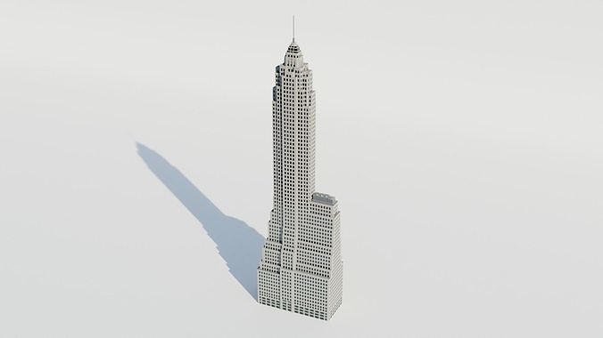 NYC 70 Pine Street Building Low-poly 3D model 2