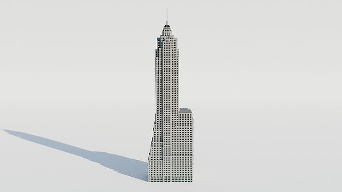 NYC 70 Pine Street Building Low-poly 3D model 3