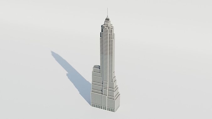 NYC 70 Pine Street Building Low-poly 3D model 5
