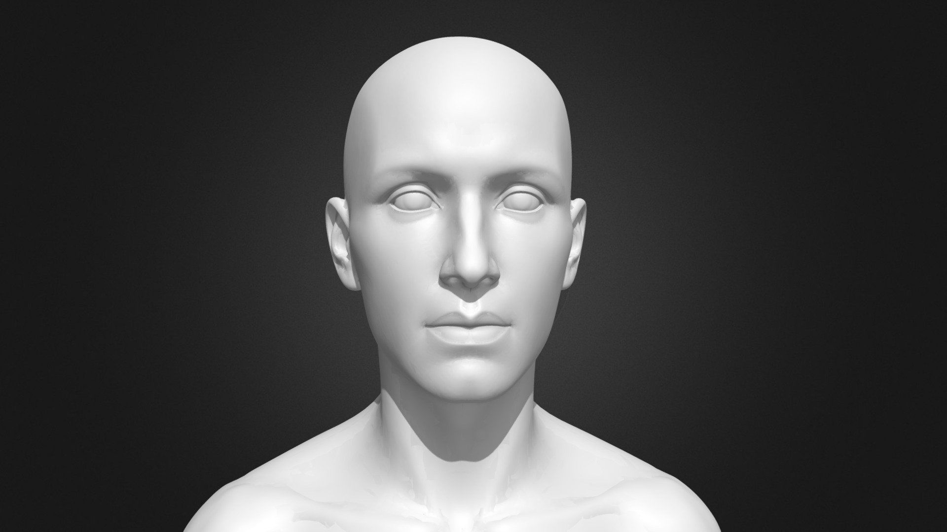 human head Free 3D model_2