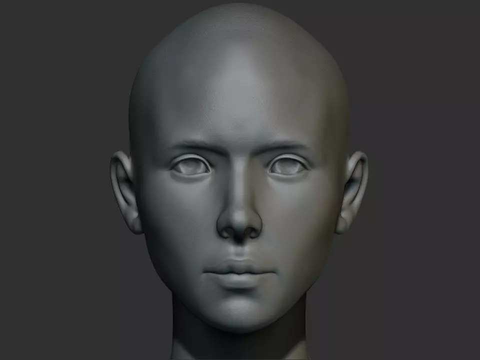 human head Free 3D model_0