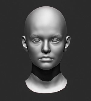 human head Free 3D model_1