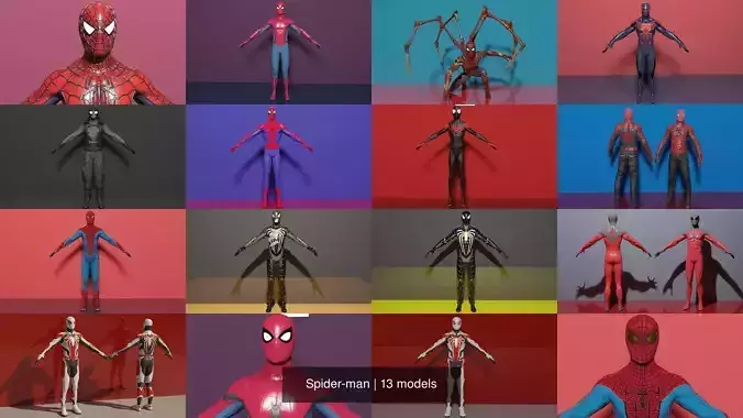 Spider-man spider man 3D Model Collection