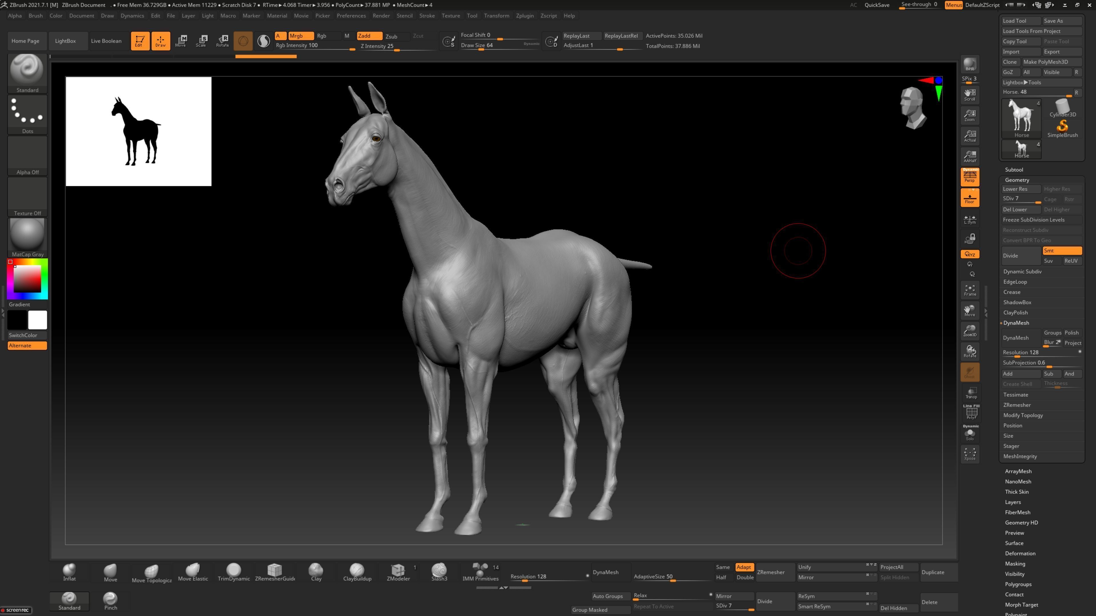 Horse Model 3D - Rigged - X-gen interactive grooming 3D model_65