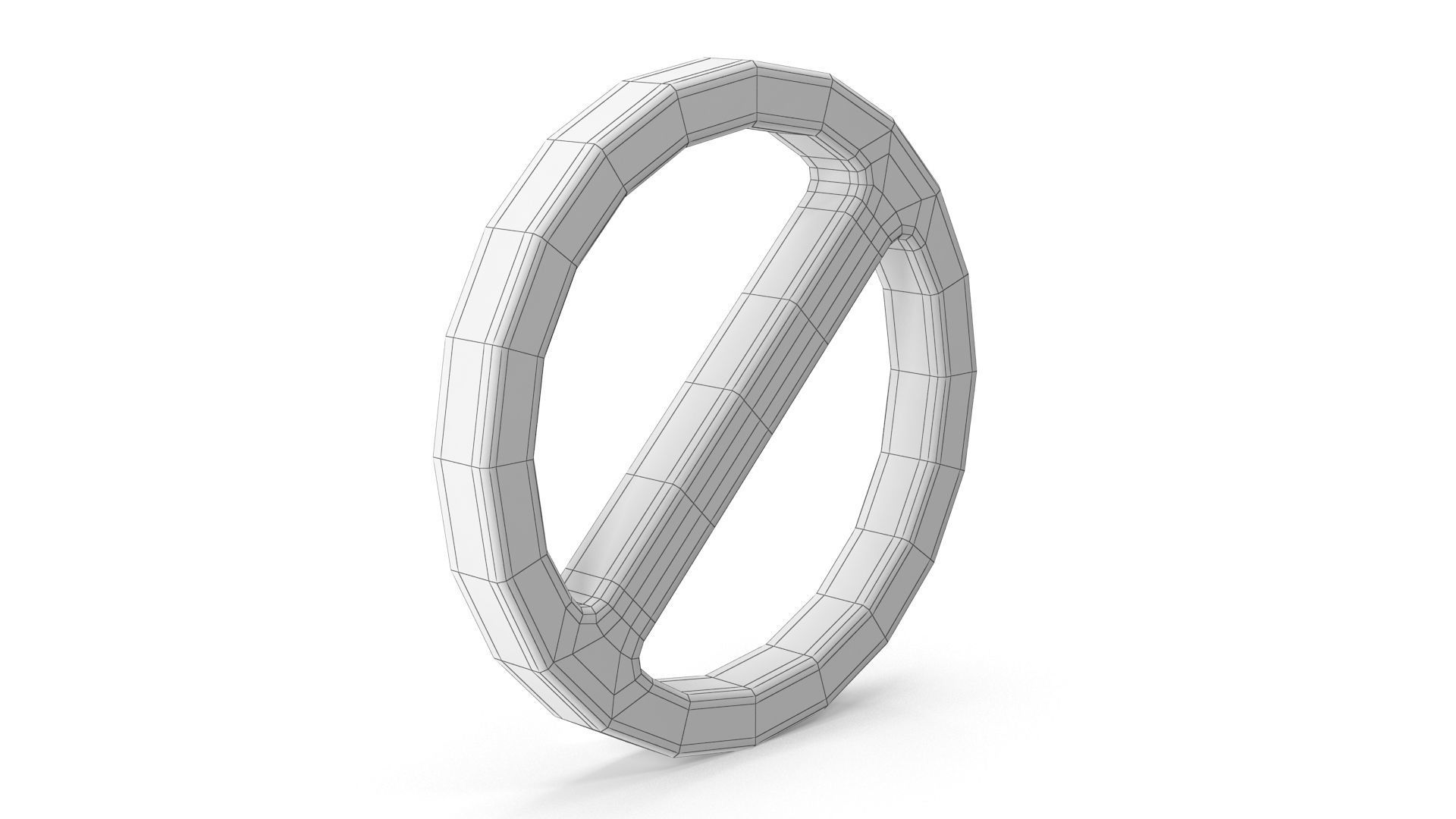 No Symbol Low-poly 3D model_6