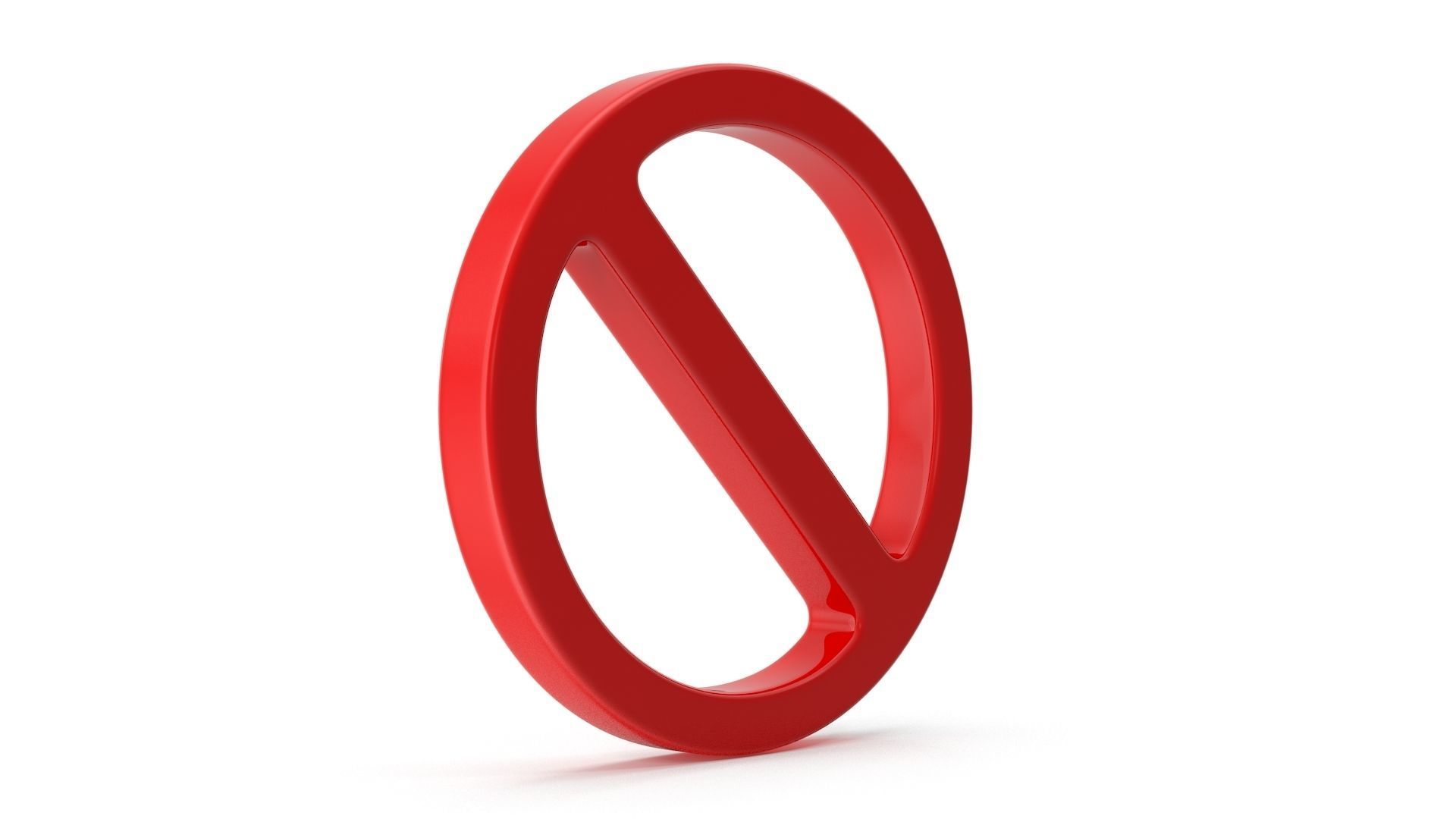 No Symbol Low-poly 3D model_4