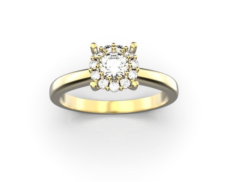 engagement ring with diamonds  3D print model_1