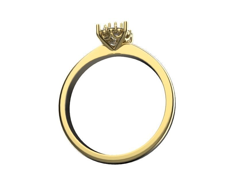 engagement ring with diamonds  3D print model_3