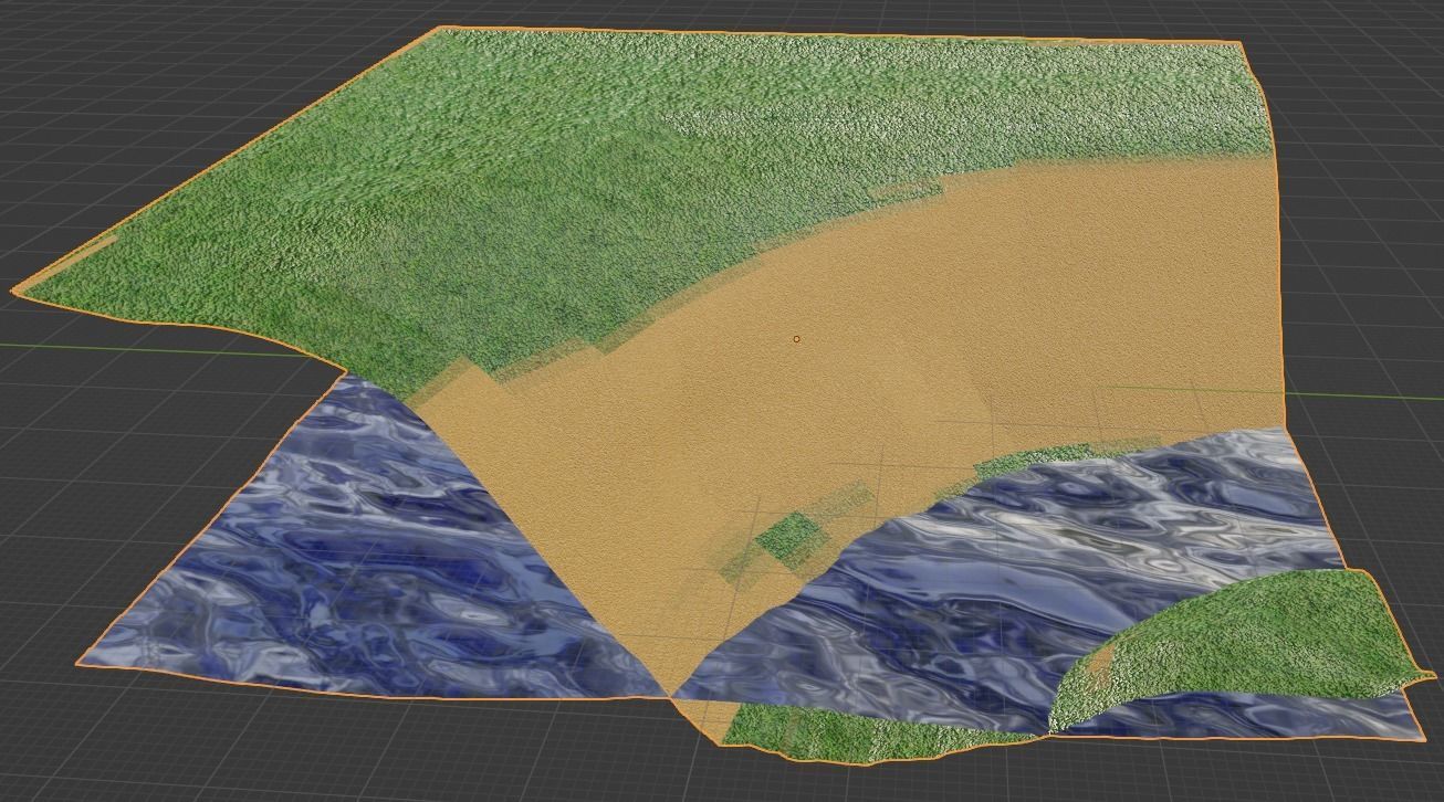 Low Poly Modular river landscape pack Low-poly 3D model_1