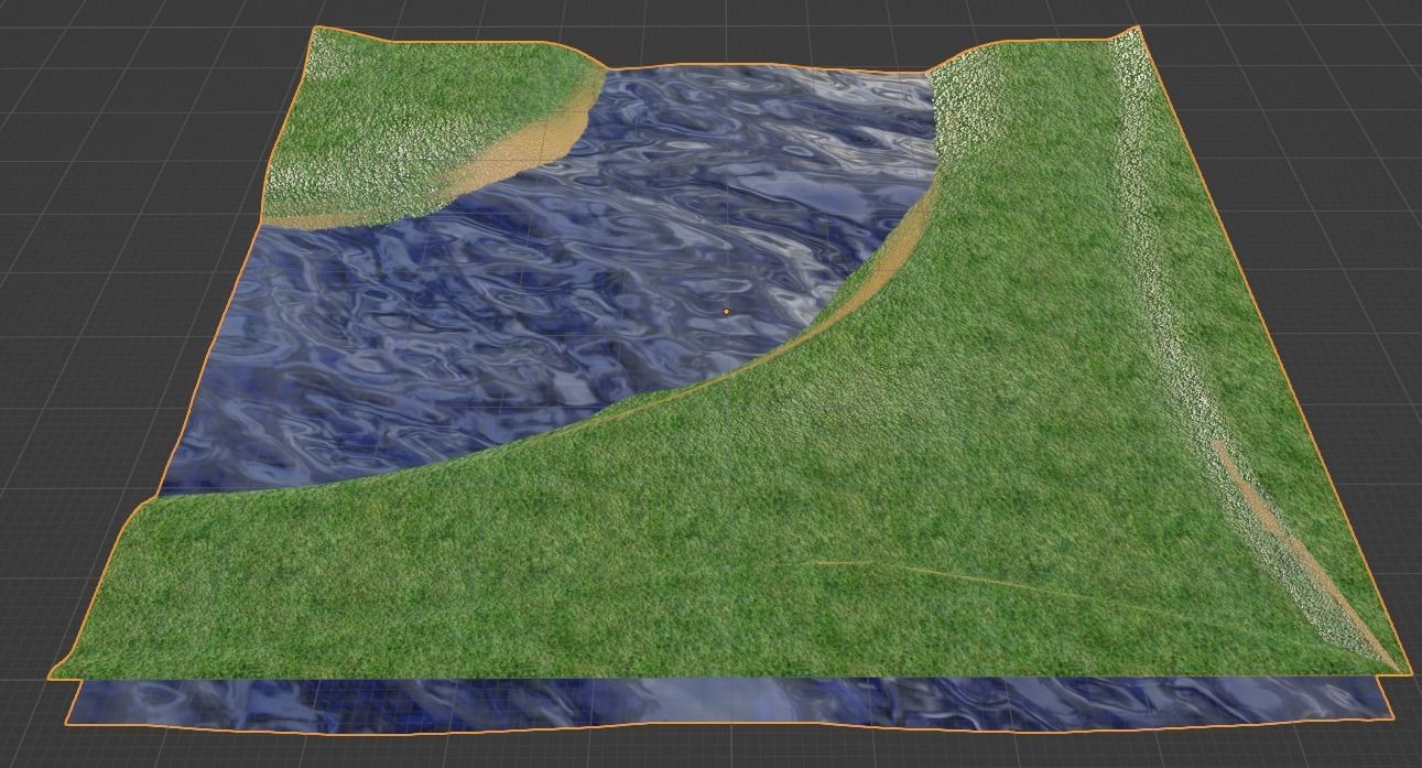 Low Poly Modular river landscape pack Low-poly 3D model_8