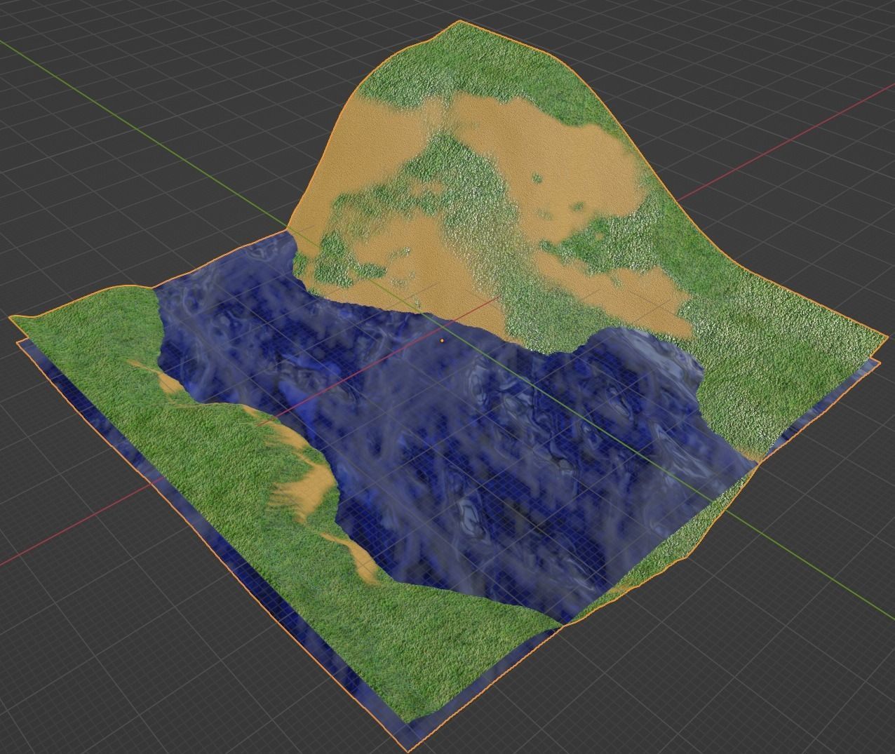 Low Poly Modular river landscape pack Low-poly 3D model_3