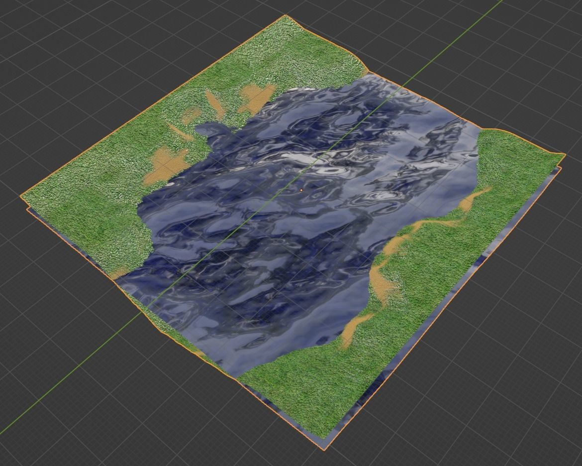 Low Poly Modular river landscape pack Low-poly 3D model_4