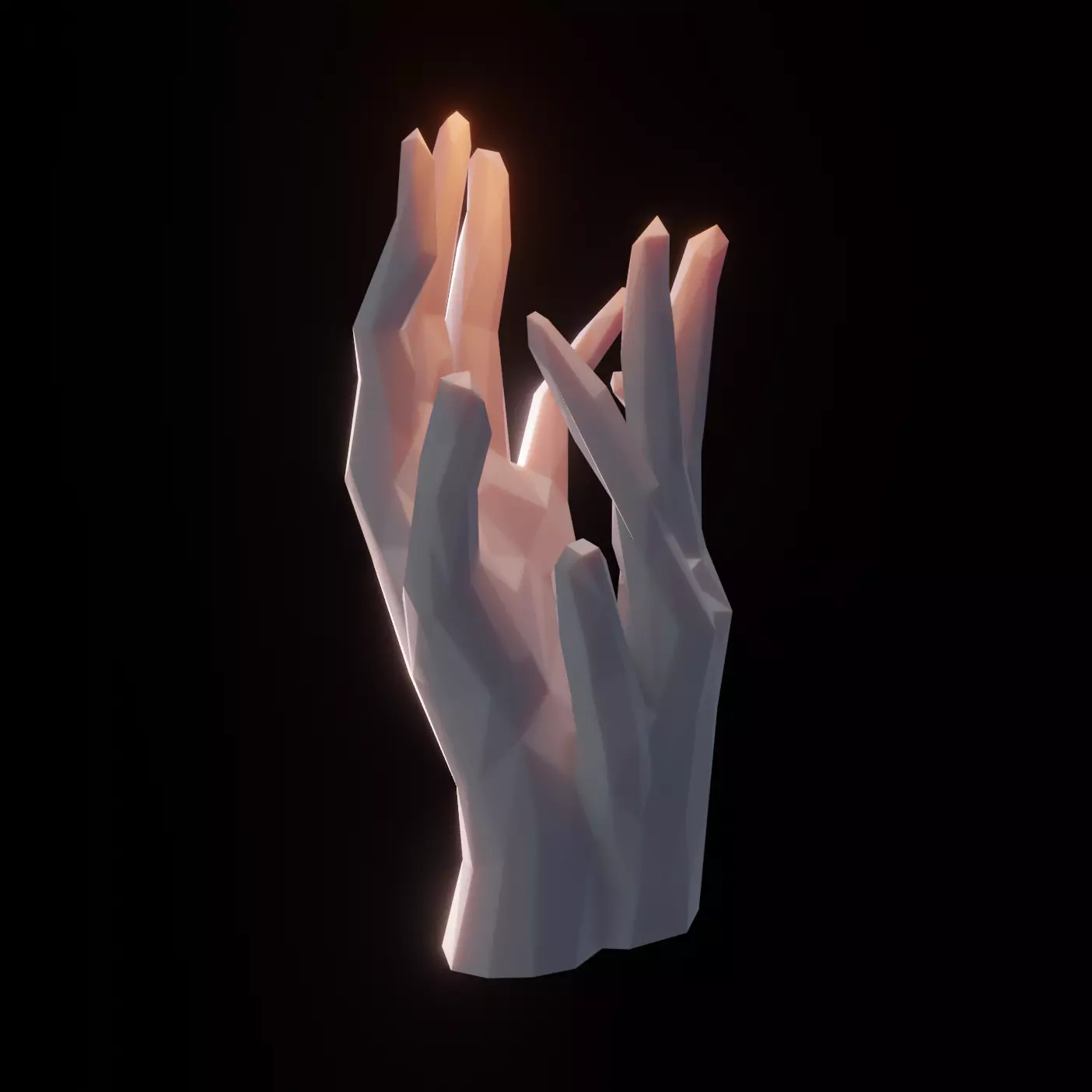 Hand Sculpture - Low Poly Low-poly 3D model