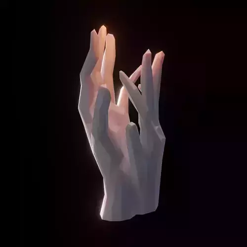 Hand Sculpture - Low Poly