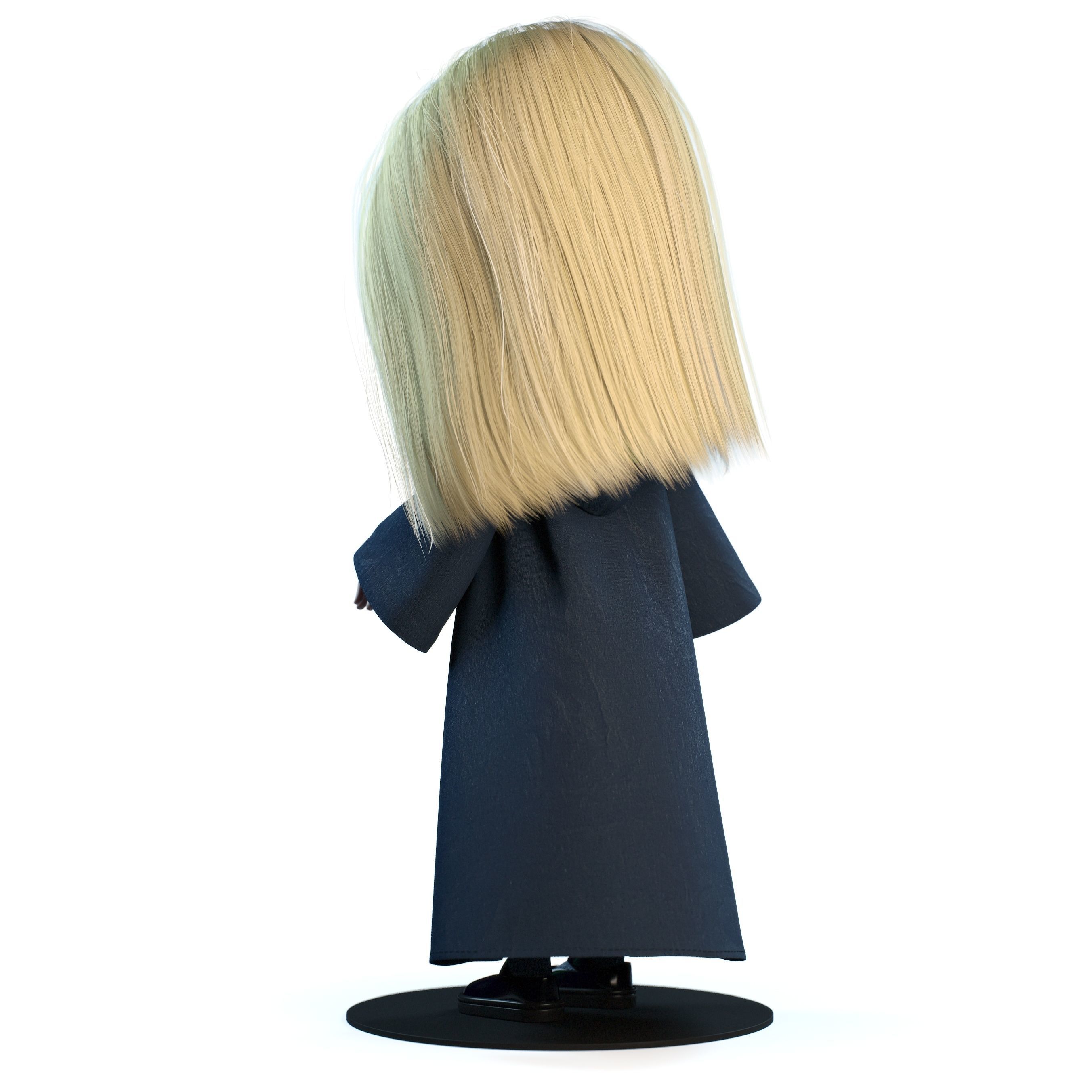 Olivia Wizard Green Doll 3D model_4
