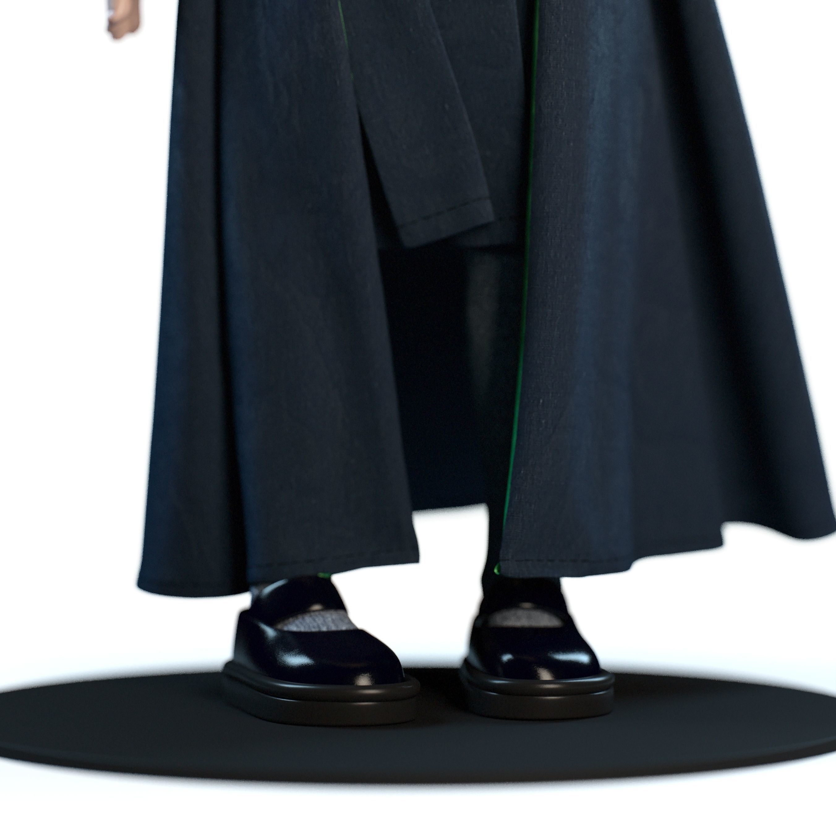 Olivia Wizard Green Doll 3D model_8