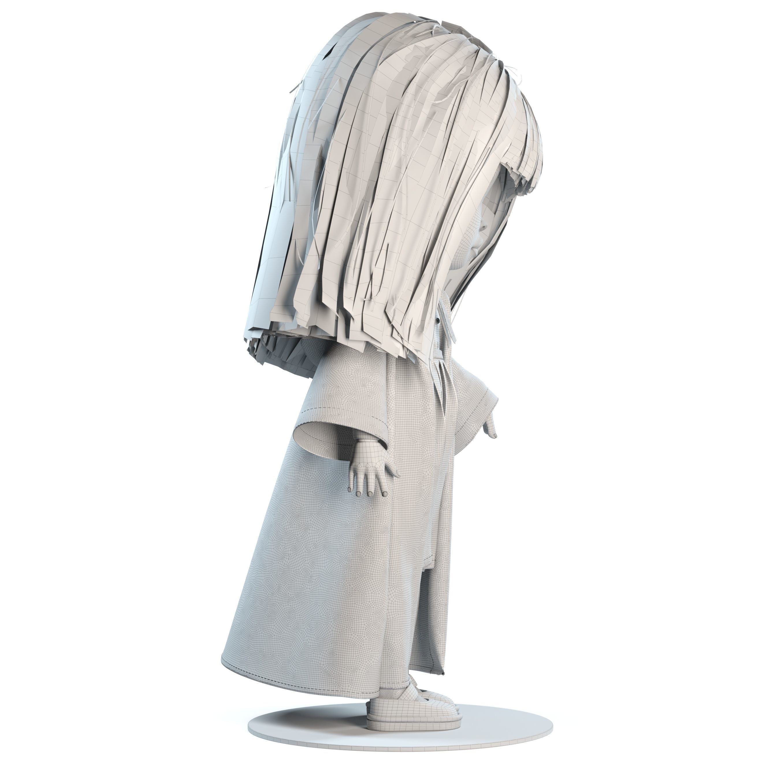 Olivia Wizard Green Doll 3D model_3