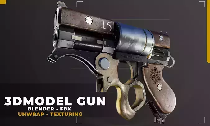GUN 3DMODEL AND TEXTURE