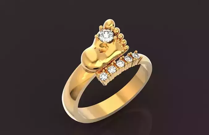 ring baby foot for mothers and pregnant women  3D print model