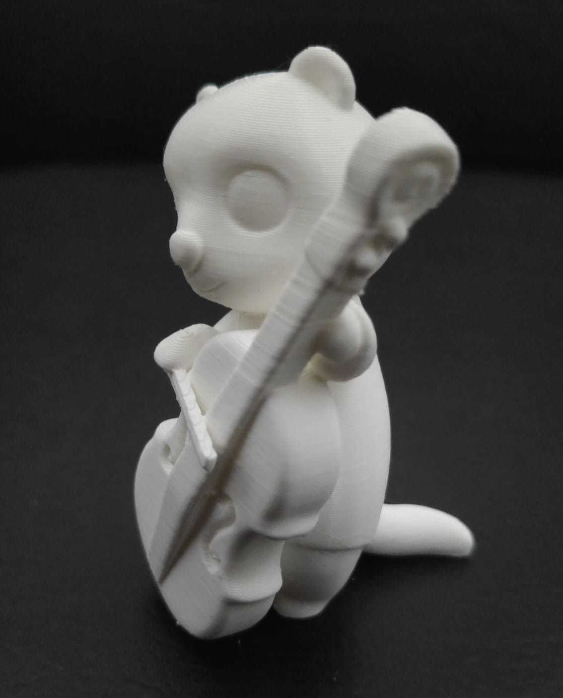 Otter Playing Cello 3D print model_8