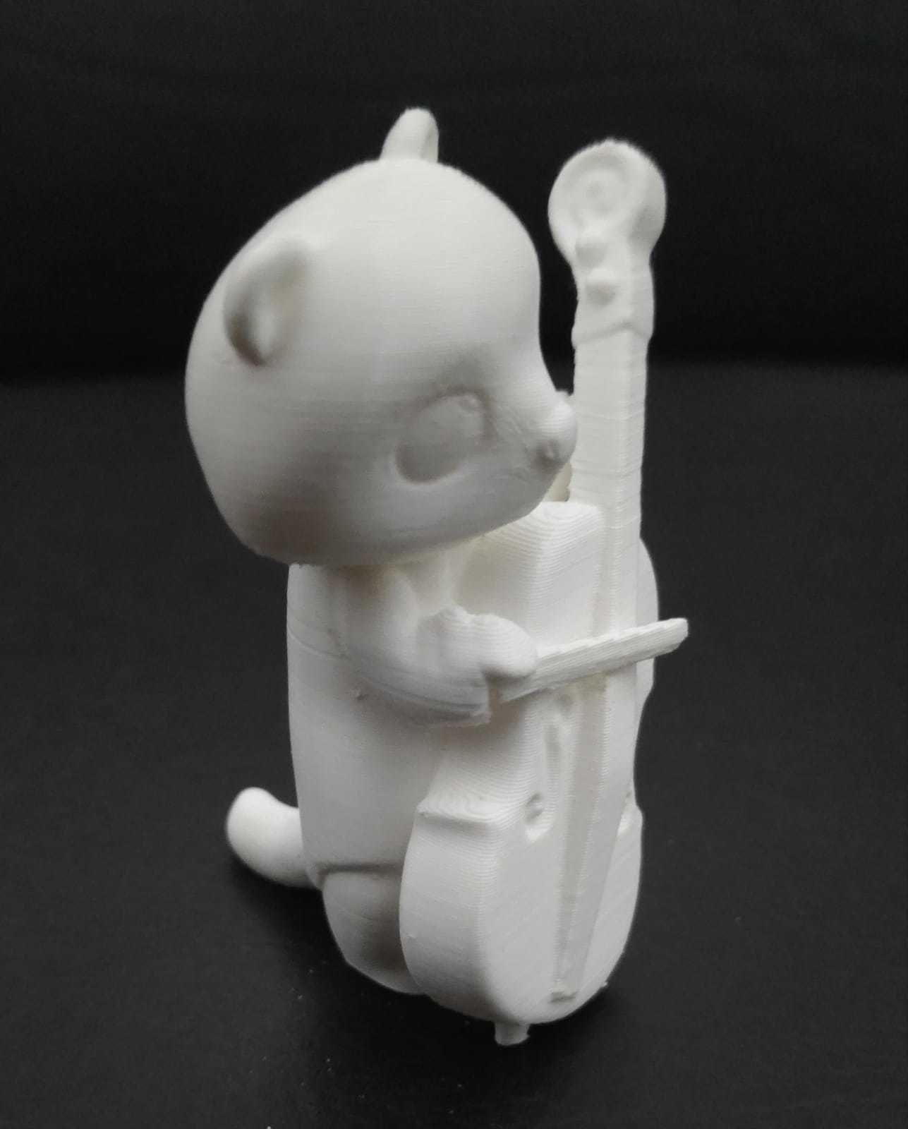 Otter Playing Cello 3D print model_10