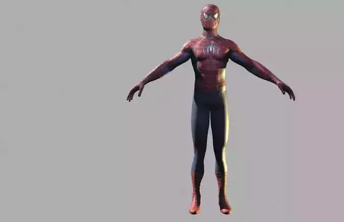 Spider-Man Sam Raimi suit Low-poly 3D model