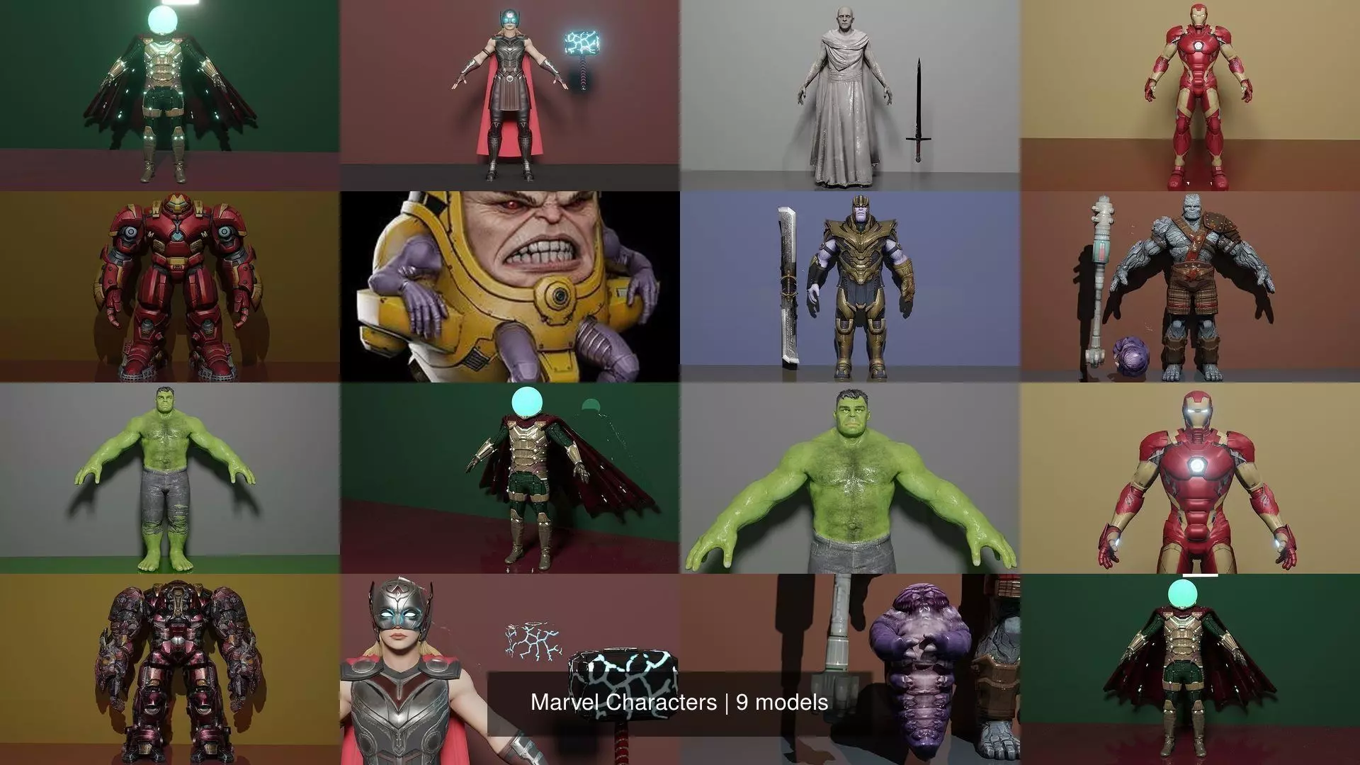 Marvel Characters 3D Model Collection_0