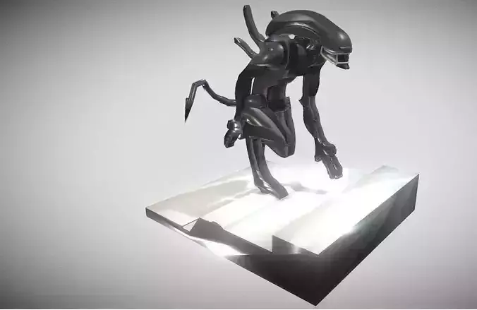 ALIEN statue Low-poly 3D model