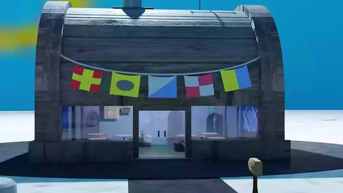 Krusty Krab Low-poly 3D model