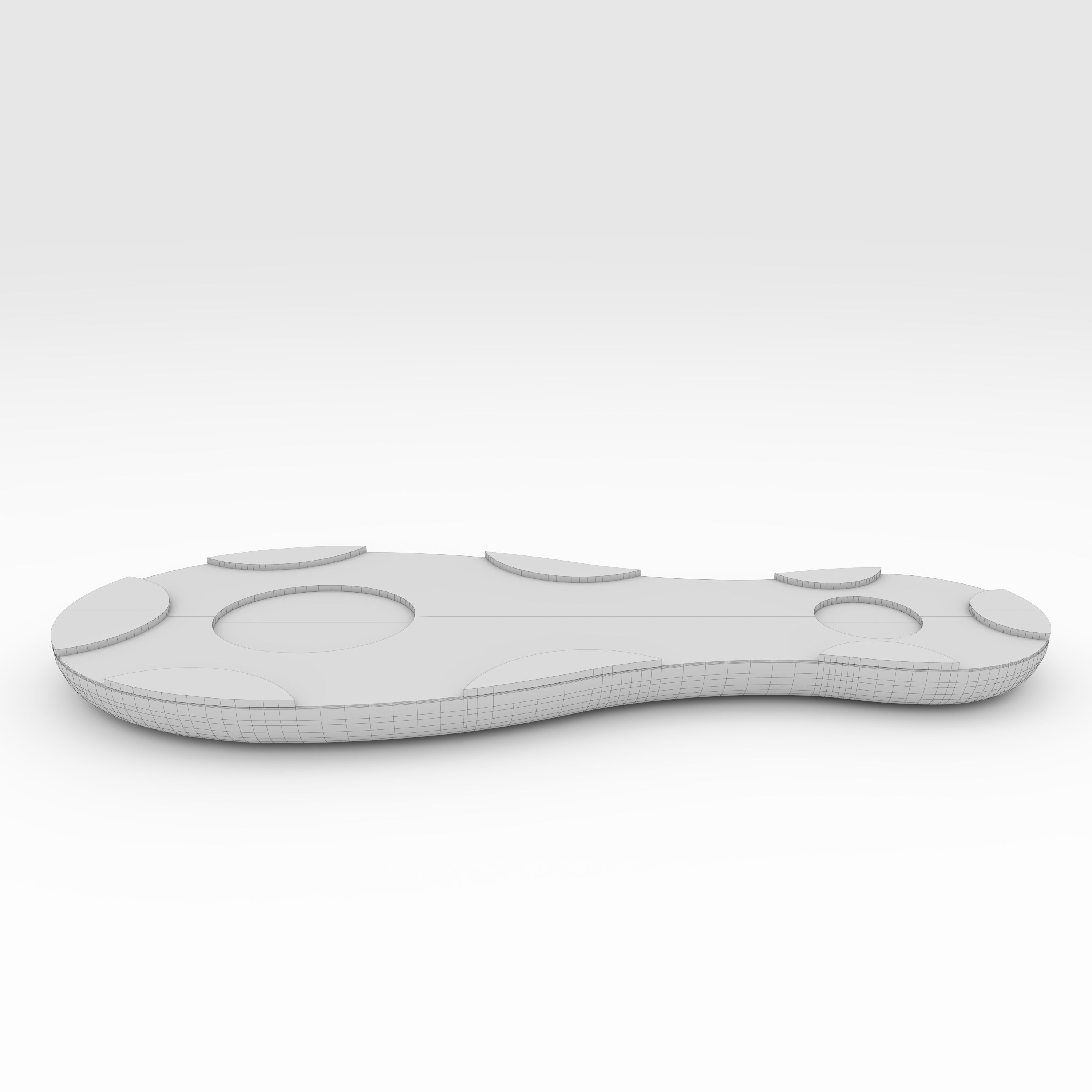 Bench Park 4 3D model_3