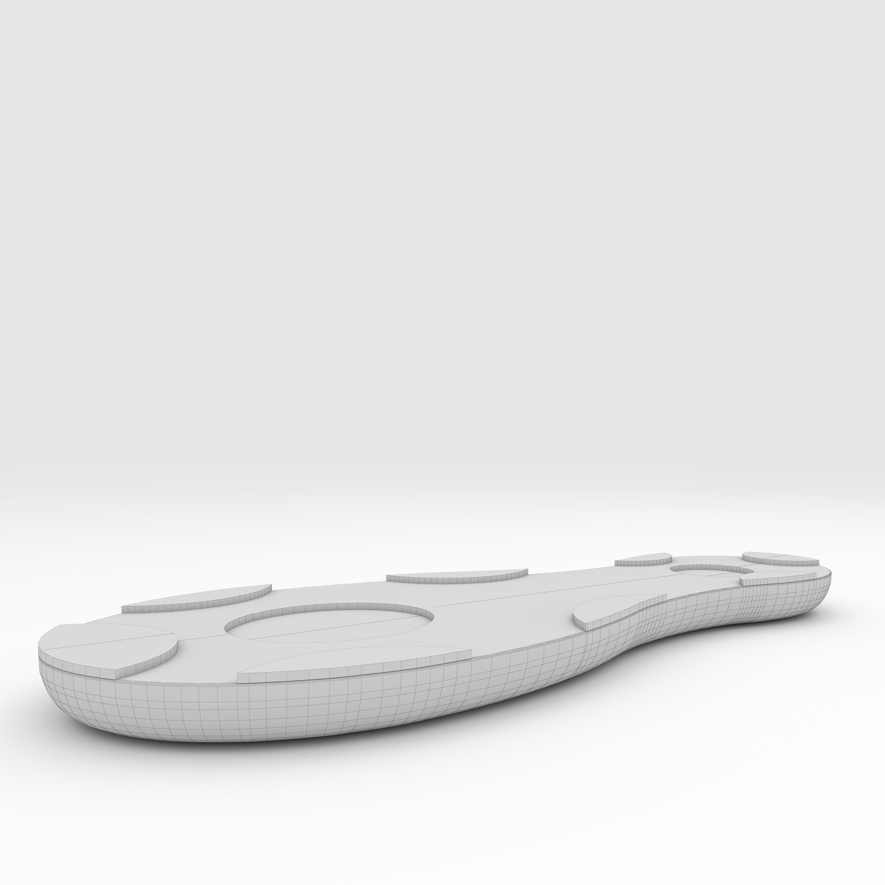 Bench Park 4 3D model_7