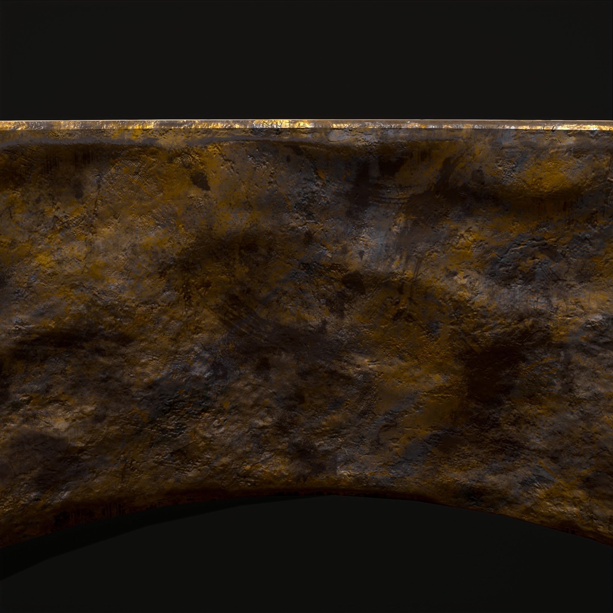 Rustic Medieval Viking Gemmed Ring Low-poly 3D model_9