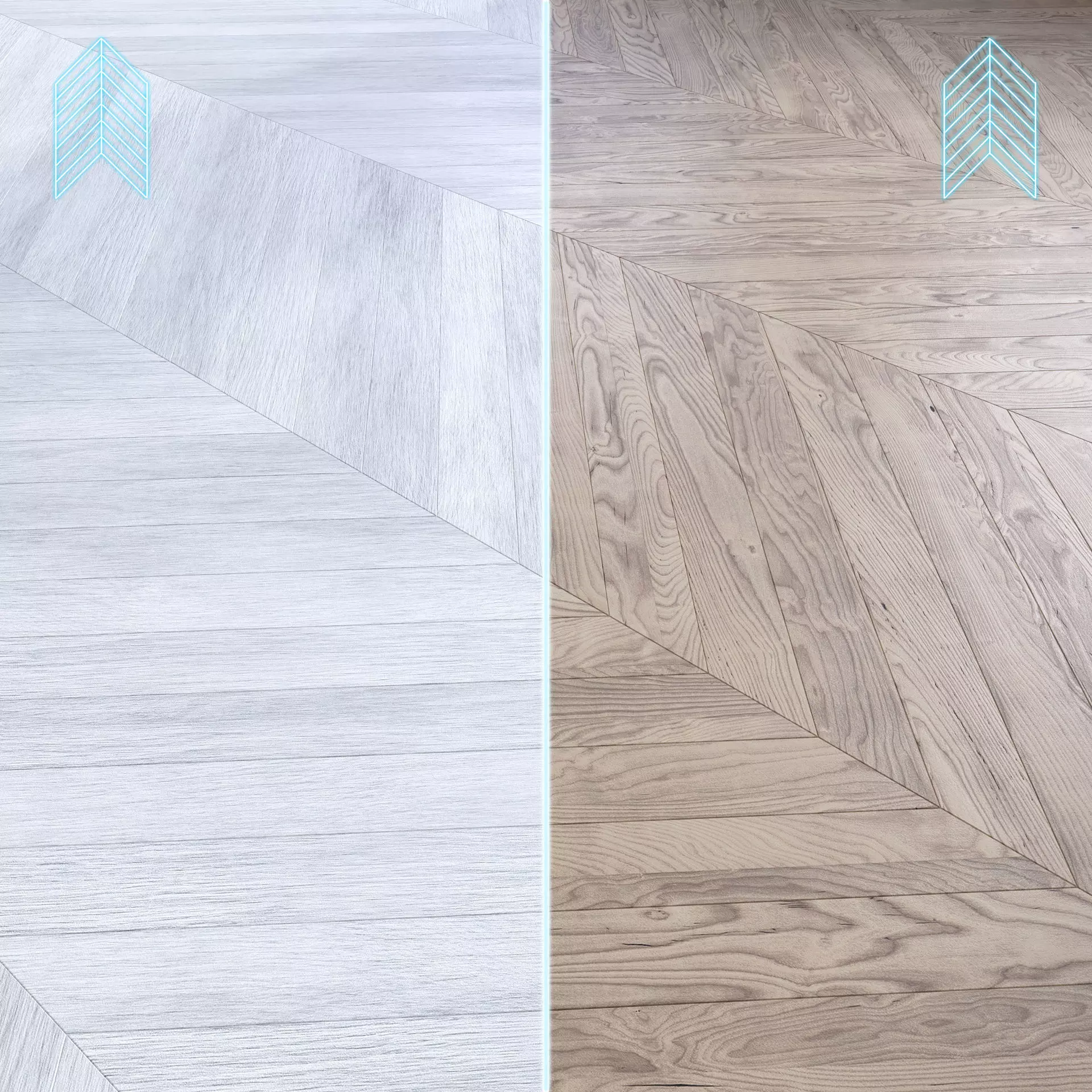 Parquet - Laminate - Wooden floor 2 in 1 Low-poly 3D model
