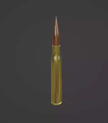 50 cal Bullet PBR Free low-poly 3D model