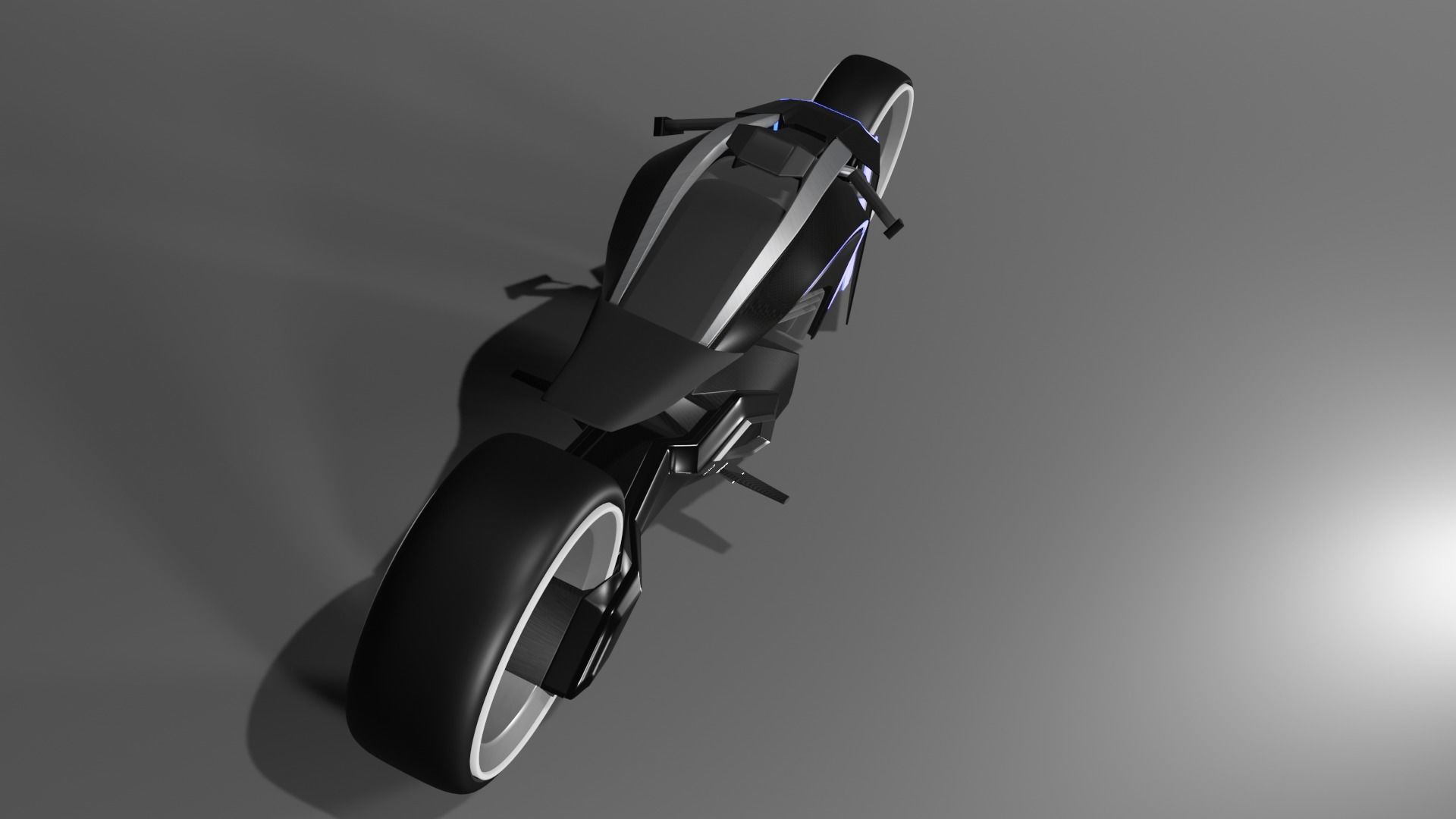 TESLATRON futuristic motorcycle design Low-poly 3D model_2
