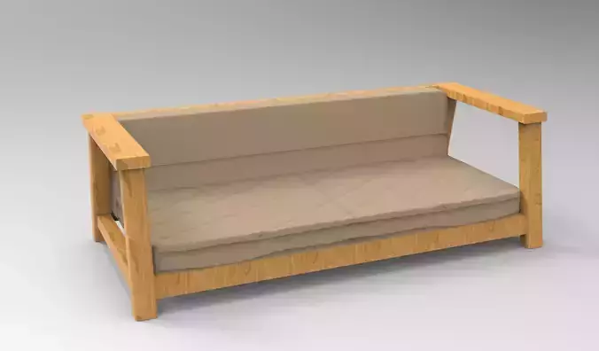 CONNAUGHT PULLED SOFA 3D model 3D model