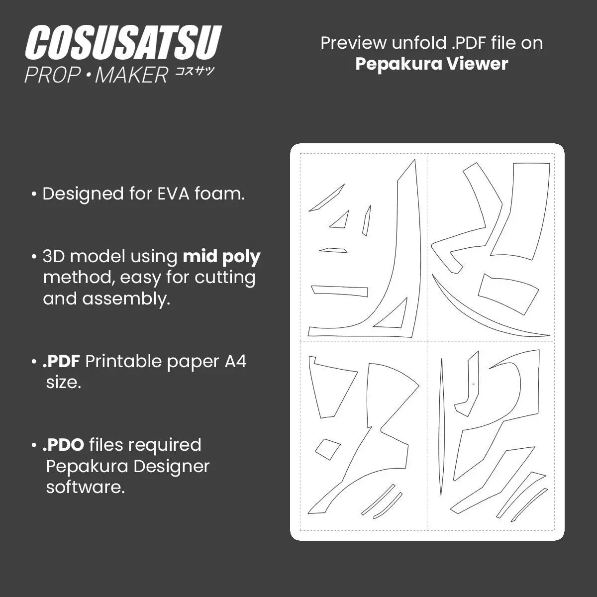 DIY Kamen Rider Geats Helmet Cosplay EVA Foam Template 3D model_6