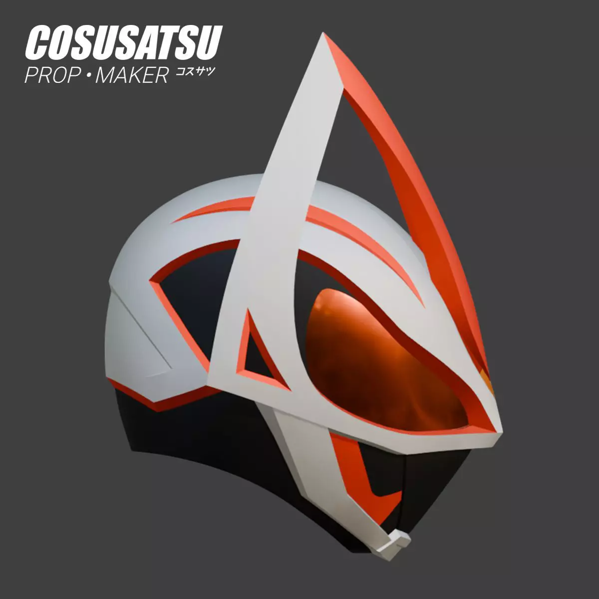 DIY Kamen Rider Geats Helmet Cosplay EVA Foam Template 3D model_3
