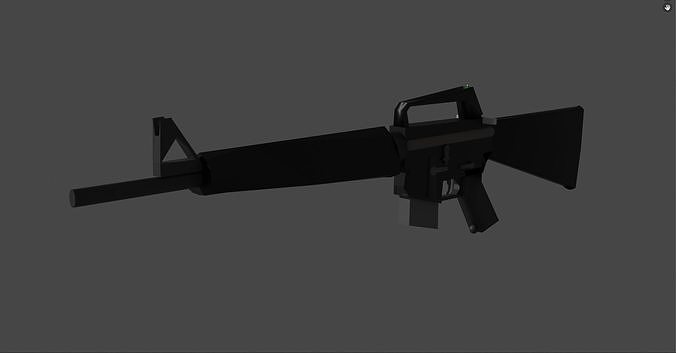mid poly m16 Free low-poly 3D model
