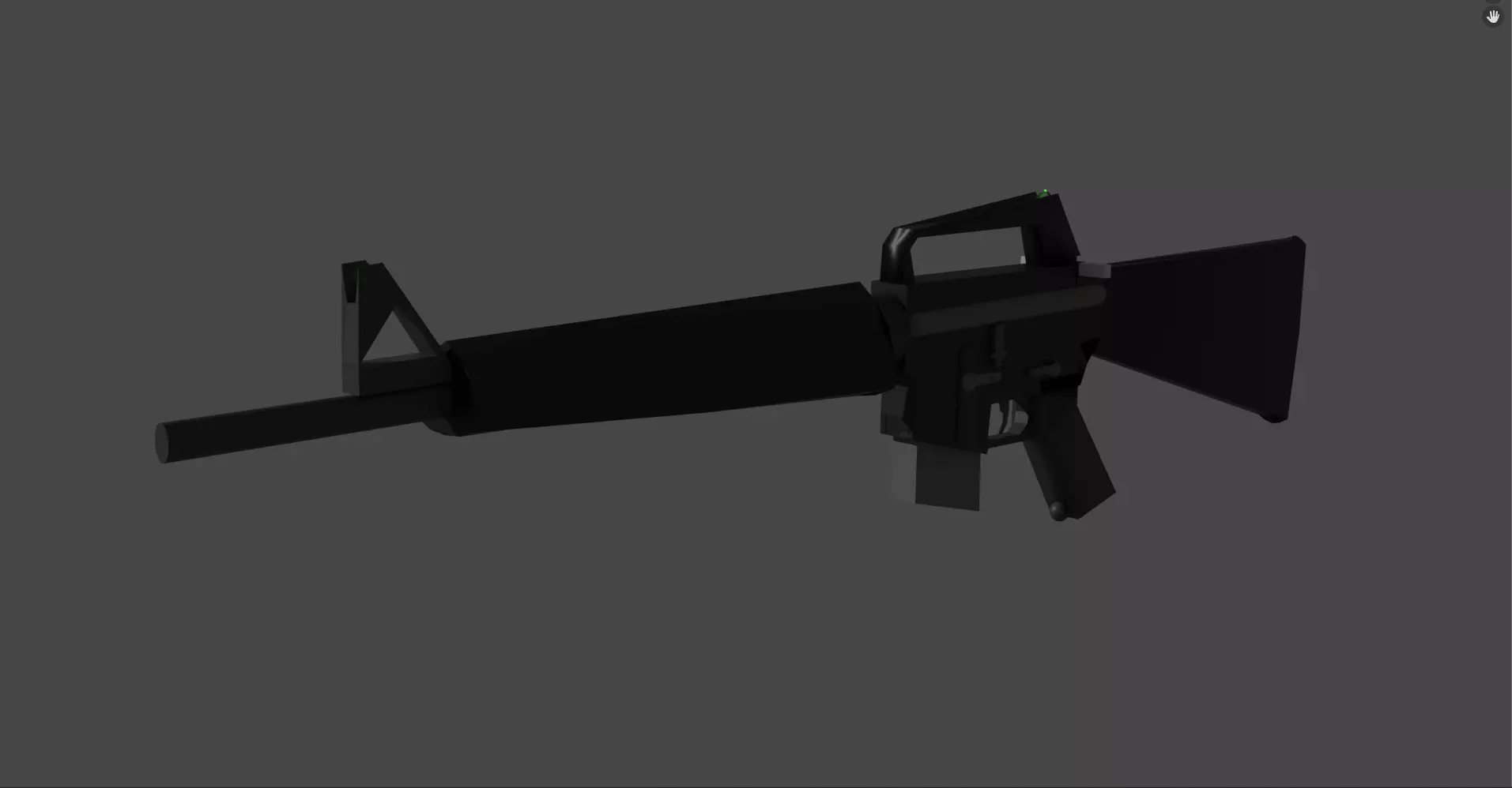 mid poly m16 Free low-poly 3D model_0