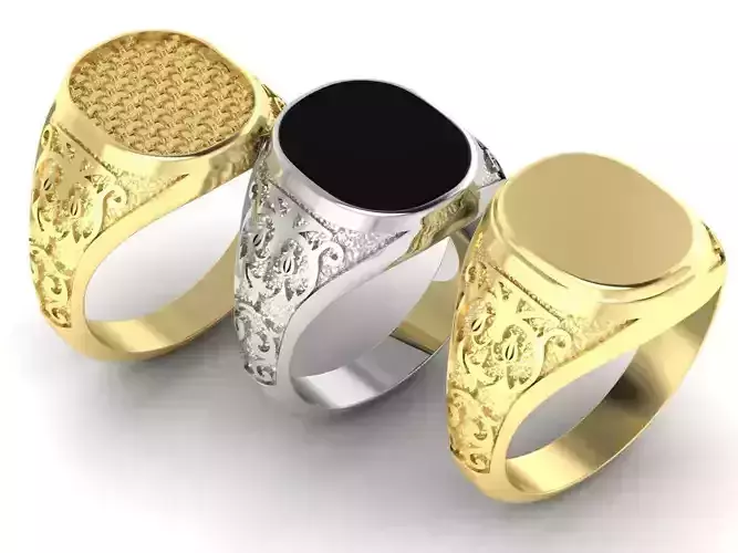 mens signet rings  four options 