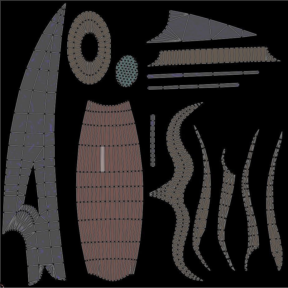 Obsidian dagger of darkness PBR Low-poly 3D model_13